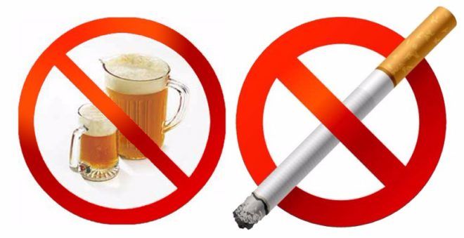 Отказаться от курения и алкоголя во время приема препарата