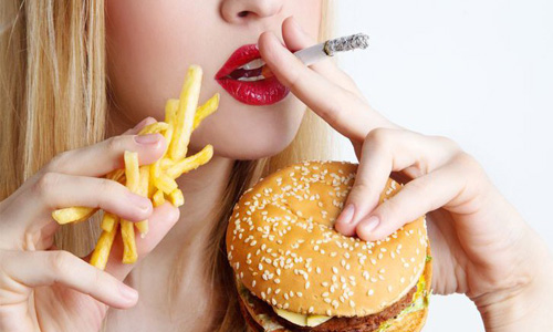 отказ от курения и вредной еды
